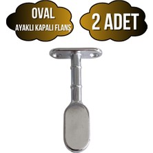 Oval Ayaklı Kapalı Askı Borusu Flanşı Mobilya Oval Boru Flanşı(Iç Ölçüleri EN:15MM BOY:25MM)