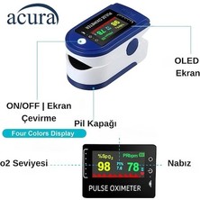 Ac-60 Oksimetre OLED Ekranlı Nabız ve Oksijen Ölçer