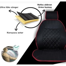 Point Toyota Yaris Hb Oto Siyah-Kırmızı Ön Iki Koltuk Minderi