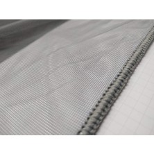 Modern Dökümlü Düz Tül Perde -Gri - Pilesiz Dikim - G5000