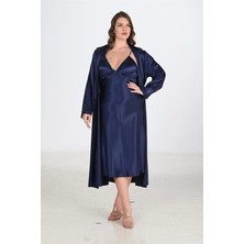 Arias Closet 2li Lacivert Sabahlık Takımı Bigsize 6225