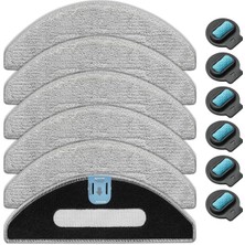 Radiometer2 Combo I5/ı5+/j5/j5+ Için Yedek Paspas Pedleri, 6 Mikrofiber Paspas Pedi + 6 Fitil, Yıkanabilir ve Tekrar Kullanılabilir (Yurt Dışından)