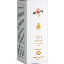 Işıltılı Bronzlaştırıcı Kuru Güneş Yağı E Vitaminli Uva ve Uvb Koruma +10 Spf 100 ml