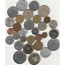 Escoines Koleksiyon 39963687339C554B6E 30ADET Madeni Koleksiyon Başlangıç Seti Yerli/yabancı Paralar