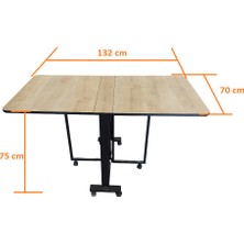 Sareli Furniture Katlanır Masa Yemek Masası Mutfak Masası Ofis Masası Pratik Çok Amaçlı