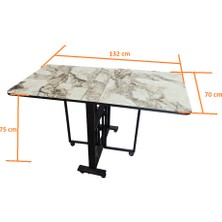 Sareli Furniture Katlanır Masa Yemek Masası Mutfak Masası Ofis Masası Pratik Çok Amaçlı