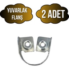 DS Yapı Yuvarlak Metal Askı Borusu Flanşı Dolap ve Mobilya Boru Flanşı(Metal)(Boru ÇAPI:25MM)