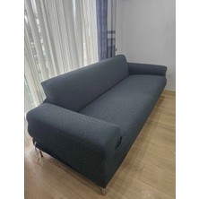 Tuchmall Tuğla Desen Koltuk Örtüsü Lastikli Kayma Yapmayan 3 Kişilik Çekyat Kanepe Kılıfı 1 Adet