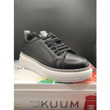 Kuum London Siyah Simli Sneakers Premium Kadın Ayakkabı