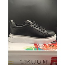 Kuum London Siyah Simli Sneakers Premium Kadın Ayakkabı