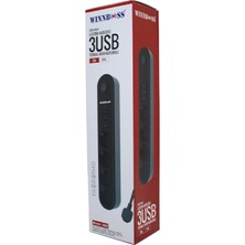 Termal Akım Korumalı 4lü Priz 3xusb 2mt Anahtarlı Uzatma Kablo Siyah 10A - 2500W (4887)