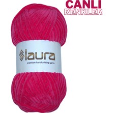 LAURA Kadife El Örgü İpi, 100 Gr. 120 Mt., %100 Mikro Polyester