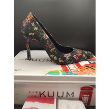 Kuum London 3 Farklı Model Deri Stiletto Kadın Topuklu Abiye Ayakkabı