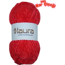 LAURA Kadife El Örgü İpi, 5'li Paket, 5X100 Gr. 120 Mt., %100 Mikro Polyester