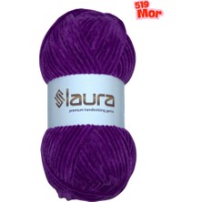 LAURA Kadife El Örgü İpi, 5'li Paket, 5X100 Gr. 120 Mt., %100 Mikro Polyester
