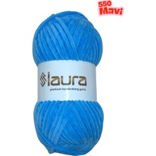 LAURA Kadife El Örgü İpi, 5'li Paket, 5X100 Gr. 120 Mt., %100 Mikro Polyester