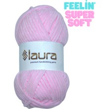 LAURA Kadife El Örgü İpi, 5'li Paket, 5X100 Gr. 120 Mt., %100 Mikro Polyester