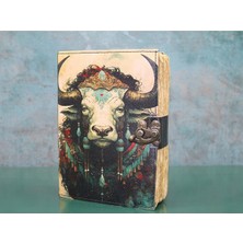 Boğa Figürlü Deri Defter