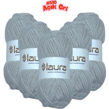 LAURA Kadife El Örgü İpi, 5'li Paket, 5X100 Gr. 120 Mt., %100 Mikro Polyester