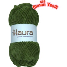 LAURA Kadife El Örgü İpi, 5'li Paket, 5X100 Gr. 120 Mt., %100 Mikro Polyester