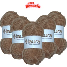 LAURA Kadife El Örgü İpi, 5'li Paket, 5X100 Gr. 120 Mt., %100 Mikro Polyester