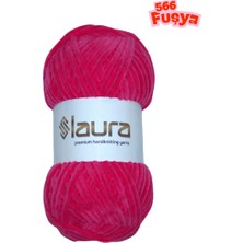 LAURA Kadife El Örgü İpi, 5'li Paket, 5X100 Gr. 120 Mt., %100 Mikro Polyester