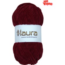 LAURA Kadife El Örgü İpi, 5'li Paket, 5X100 Gr. 120 Mt., %100 Mikro Polyester