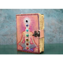 7 Çakra Taşlı Deri Defter –