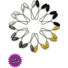 Eşarp Şal Klipsi 12 Adet Arpa Model Ana Renkler Klips Kadın Tesettür Aksesuar