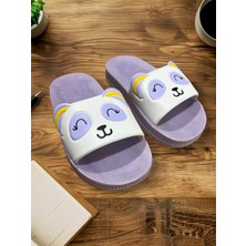 Gezer Kız Çocuk Yazlık Best Friend Bunny Pu Rahat Taban Ev Banyo Havuz Plaj Terlik