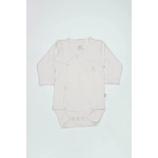 Ceylan Adam  Bistyle Organik Natural Basic Style Kruvaze Uzun Kol Body BS17102 Ekru