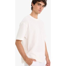 DeFacto Dokulu Boxy Fit Tişört E4838AX25AU