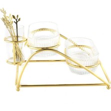 Mikasa Moor Gold 2 Katlı Metal Cam Servis 27X20X14CM P350.824183