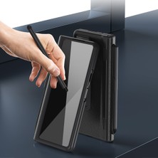 Cool-M Samsung Galaxy Z Fold7 5g Kickstand Pc + Pu Deri Katlanır Telefon Kılıfı Ekran Koruyucu ve Kalem ile (Yurt Dışından)