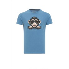 Routefield Tassilo Erkek Mavi Tişört