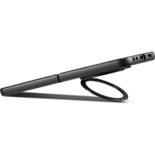 Cool-M Samsung Galaxy Z Flip7 5g Manyetik Kılıf Döner Ayaklı Karbon Fiber Doku Deri Telefon Arka Kapağı (Yurt Dışından)