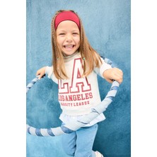 DeFacto Bisiklet Yaka Baskılı İçi Yumuşak Tüylü Okul Sweatshirt Kız Bebek F3751A525AU