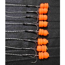 Keseroğlu 15 Takım(Turuncu Kubbe) Renkler Sazan Yemleme (Tekne ve Botu)(Rig ve Boli) Yüzen Model 15 Adet