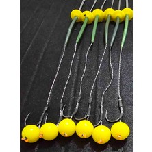 Keseroğlu 15 Takım(Sarı Pup) Renkler Sazan Yemleme (Tekne ve Botu)(Rig ve Boli) Yüzen Model 15 Adet