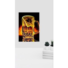 Sarı Köpüklü Biraz Kanvas Tablo Ev Duvar Salon Dekarasyon Süsü Ölçü Seçmeyi Unutmayınız :)