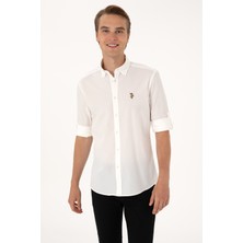 U.s. Polo Assn. Erkek Krem Gömlek Desenli 50300223-VR071