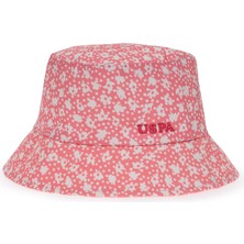 U.S. Polo Assn. Kız Çocuk Pembe Desenli Bucket Şapka 50312277-VR041