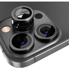 Etiget iPhone 13 Pro / 13 Pro Max Kamera Lens Koruyucu ''Safir Cam & Kolay Kurulum'' (Siyah)