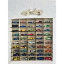 Oyuncak Araba Rafı 50'li Akça Ağaç (Hotwheels ve Matcbox Arabaları Için Uygundur)