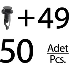 Alpha Auto Part Toyota için 50 Adet Tampon Klips