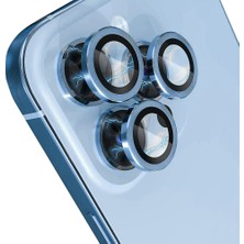 Etiget  iPhone 13 Pro / 13 Pro Max Kamera Lens Koruyucu ''Safir Cam & Kolay Kurulum'' (Mavi)