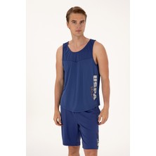U.S. Polo Assn. Erkek Regular Fit Açık Lacivert Bisiklet Yaka Kolsuz Tişört 50299524-VR059