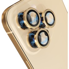 Etiget iPhone 13 Pro / 13 Pro Max Kamera Lens Koruyucu ''Safir Cam & Kolay Kurulum'' (Altın)