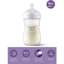 Philips Avent Natural Response PP Biberon 1 Ay+ 260 ml, Tepkili Biberon Emziği SCY903/01
