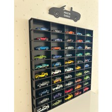Oyuncak Araba Rafı 50'li Siyahh (Hot Wheels ve Matcbox Arabaları Için Uygundur.)